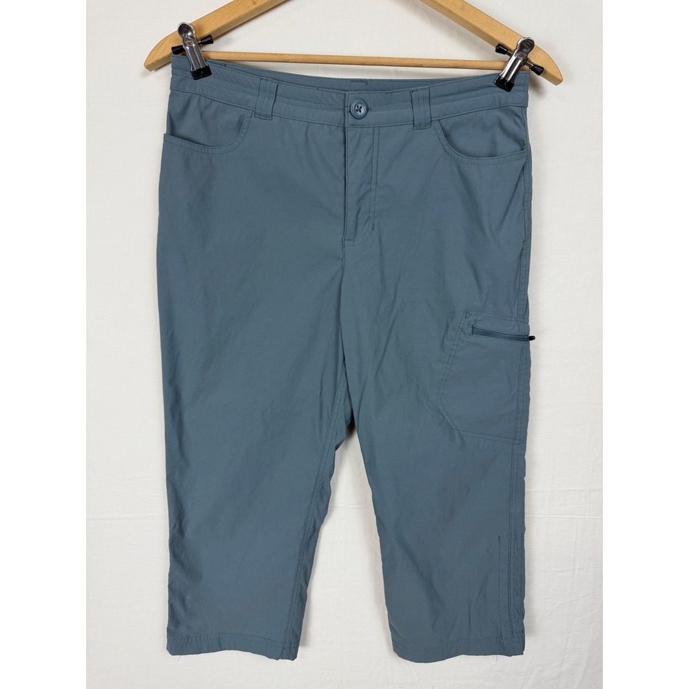 Eddie Bauer Travex Capri Pants Women 6 Blue Outdoor Hiking Travel Cropped